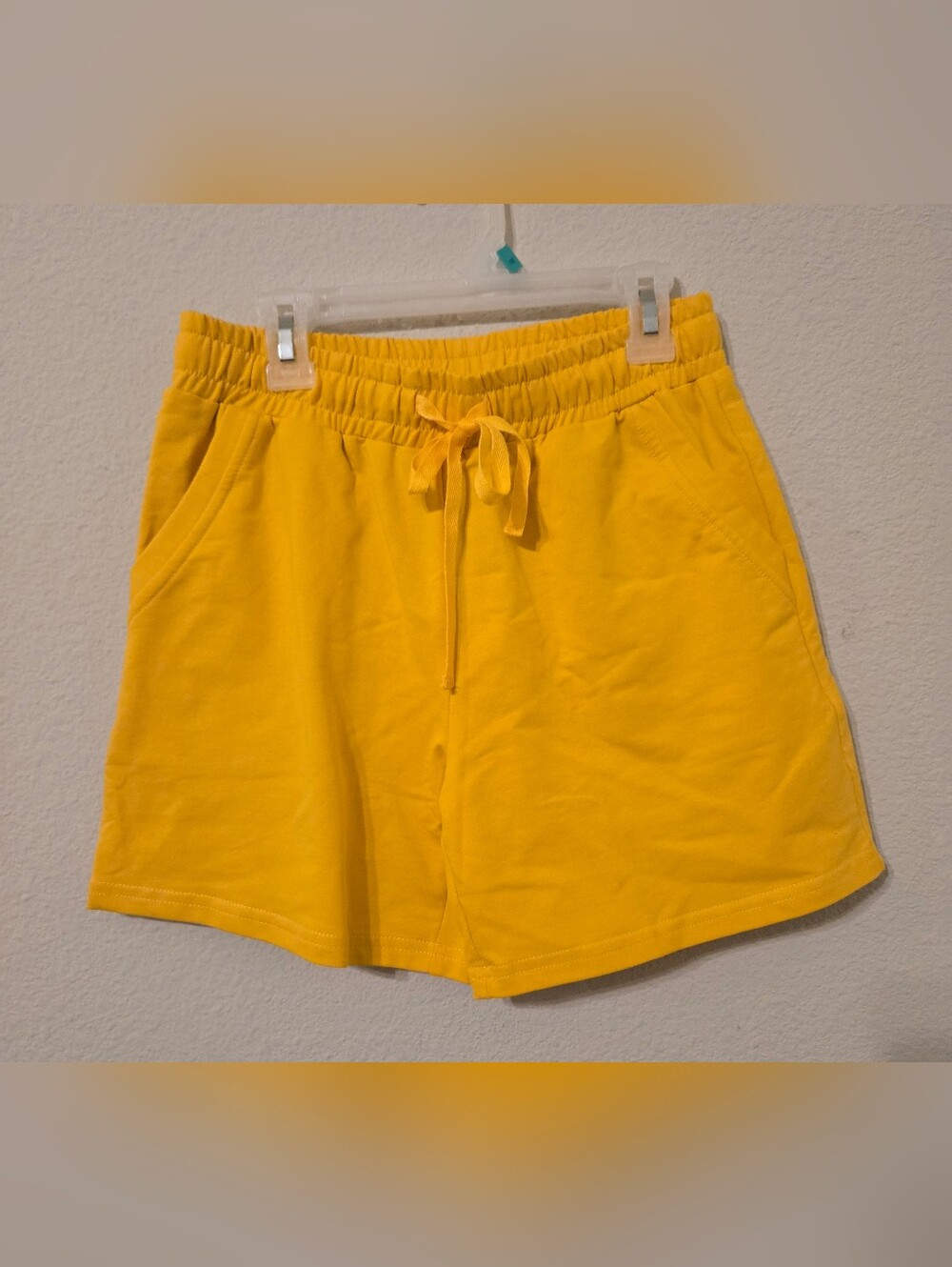 Tandisk Bright Yellow Drawstring Waist Shorts Size XS